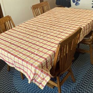 80” x 60” fabric table cloth